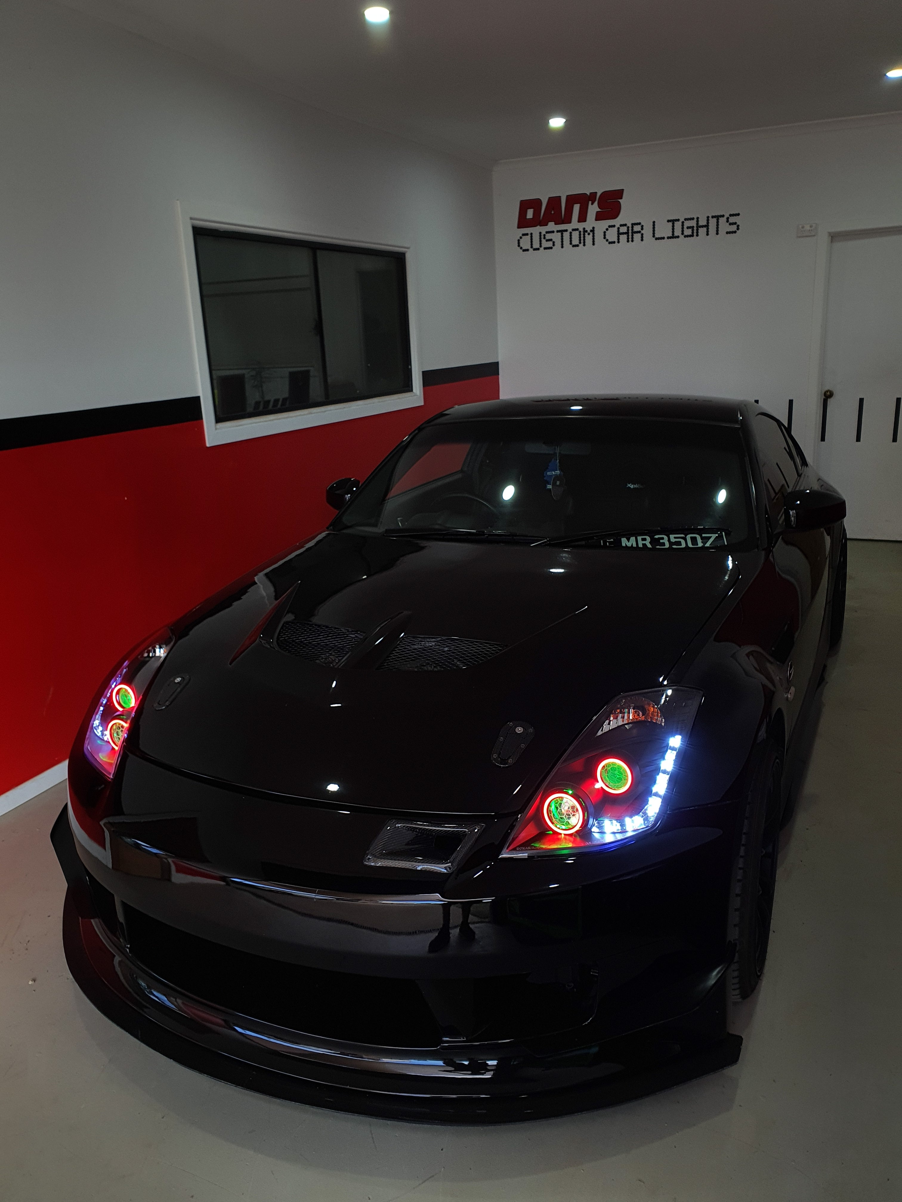 RGB LED Halo Ring Angel Eyes For Nissan 350Z (2006-2009) – Bluetooth Controlled DRL, 7000K, 50,000 Hour Life
