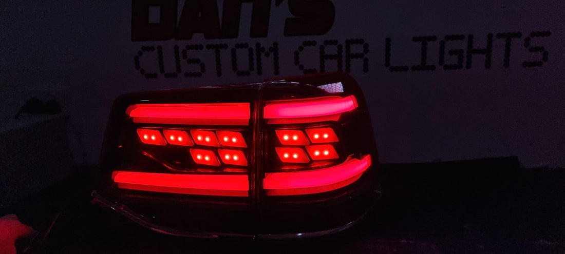 Toyota Landcruiser 200 Series Sequential Indicator Smoked or Red FULL LED Tail Lights - Dan's Custom Car Lights 