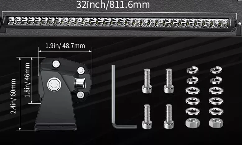 32" Osram LED Screwless Single Row Light Bar - Dan's Custom Car Lights 