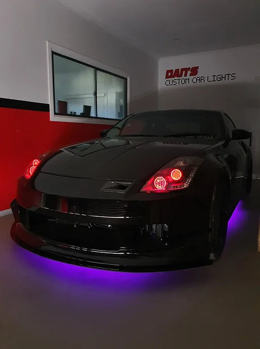 Underglow Chasing SINGLE ROW LED Strips Lighting Kit App Controlled - Dan's Custom Car Lights 