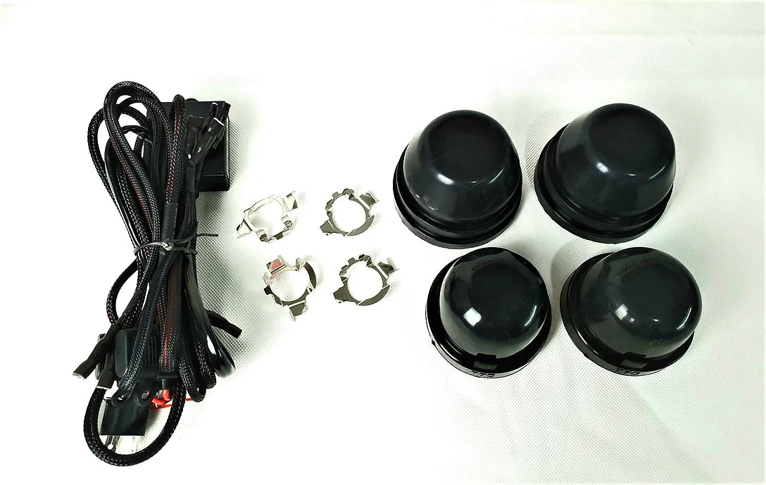 Ford Falcon FG H4 Headlights Conversion Harness/Wiring Loom with Dual Connectors - Dan's Custom Car Lights 