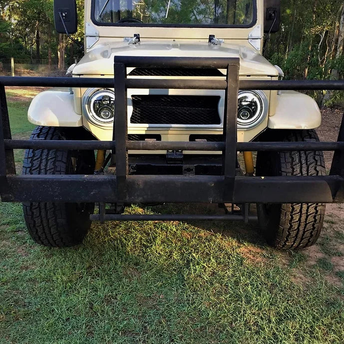 7" LED Full Headlights with White DRL and Amber Turn Signal - Dan's Custom Car Lights 