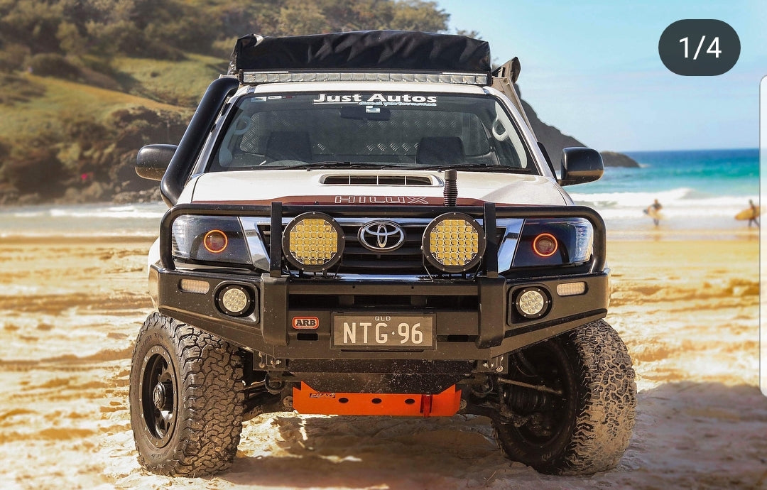 Toyota Hilux N70 2005-14 Headlights w/ Projectors Multicolored Halo Rings - Dan's Custom Car Lights 