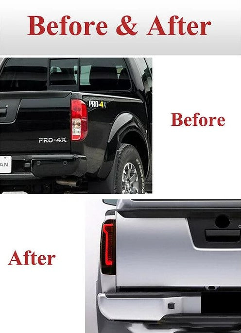 Nissan Navara D40 2005-2014 Smoked Black LED Tail Lights - Dan's Custom Car Lights 
