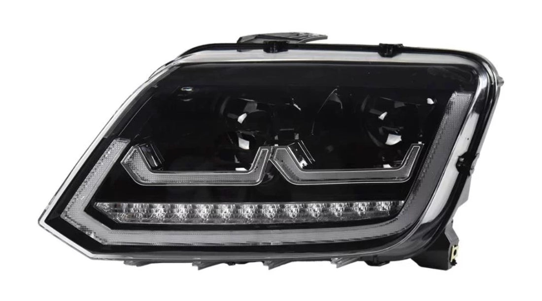 Volkswagen Amarok 2011-2016 Hi/Lo LED Projector Sequential DRL Black Headlights - Dan's Custom Car Lights 