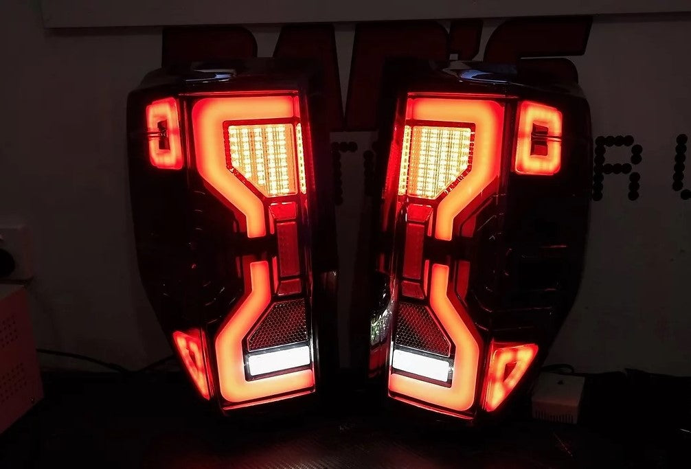 Ford Ranger Smoked LED Sequential Tail Lights Wildtrak Style PX Series 2012-2021 - Dan's Custom Car Lights 