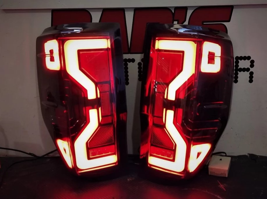 Ford Ranger Smoked LED Sequential Tail Lights Wildtrak Style PX Series 2012-2021 - Dan's Custom Car Lights 