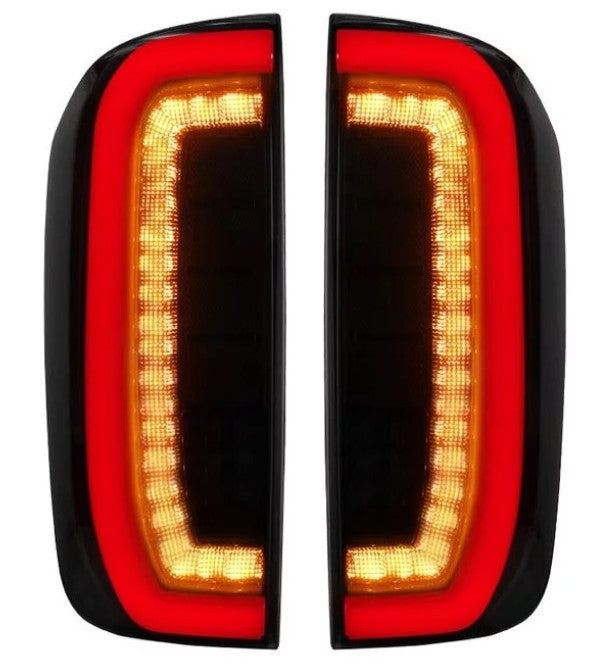 Nissan Navara NP300 D23 2015-2020 Smoked Full LED 3 Bar Tail Lights Smoked OR Red Lens Option - Dan's Custom Car Lights 