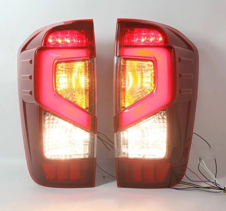 Nissan Navara NP300 D23 2015-ON DX RX ST STX  LED 3D C Tail Lights Smoked OR Red Lens Option - Dan's Custom Car Lights 