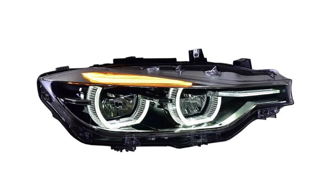 BMW 3 Series F30 2012-2016 LED Lo/Hi White DRL  Turn Signal Headlights - Dan's Custom Car Lights 
