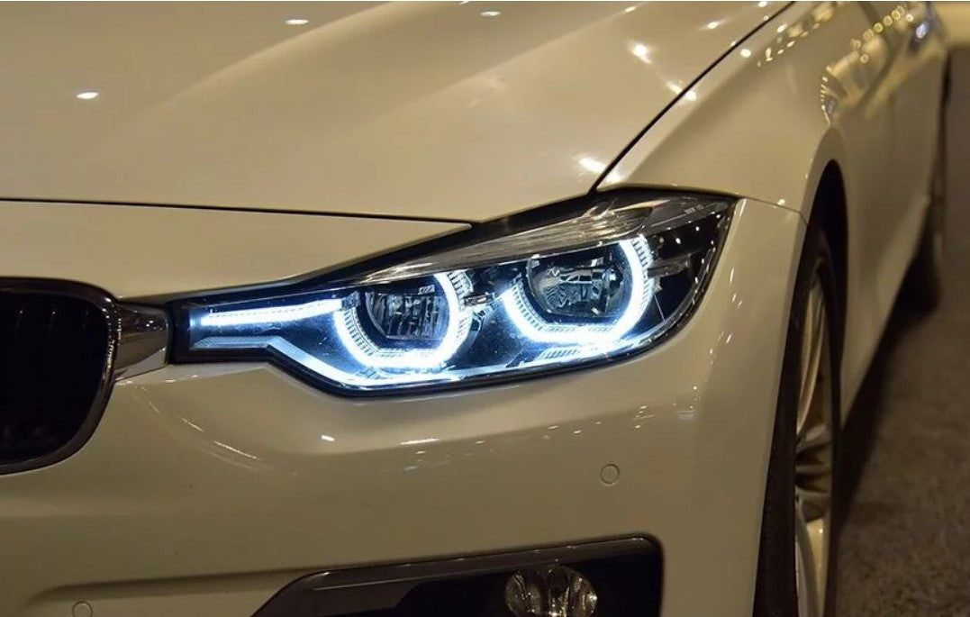 BMW 3 Series F30 2012-2016 LED Lo/Hi White DRL  Turn Signal Headlights - Dan's Custom Car Lights 