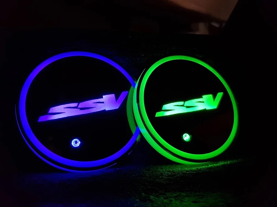 SSV RGB LED Cup Coasters - Dan's Custom Car Lights 