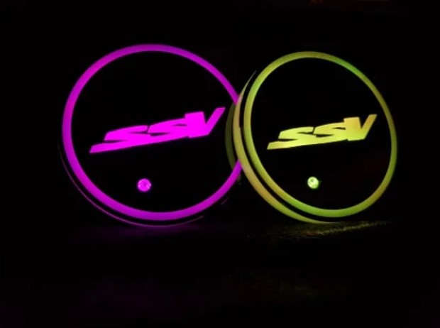 SSV RGB LED Cup Coasters - Dan's Custom Car Lights 