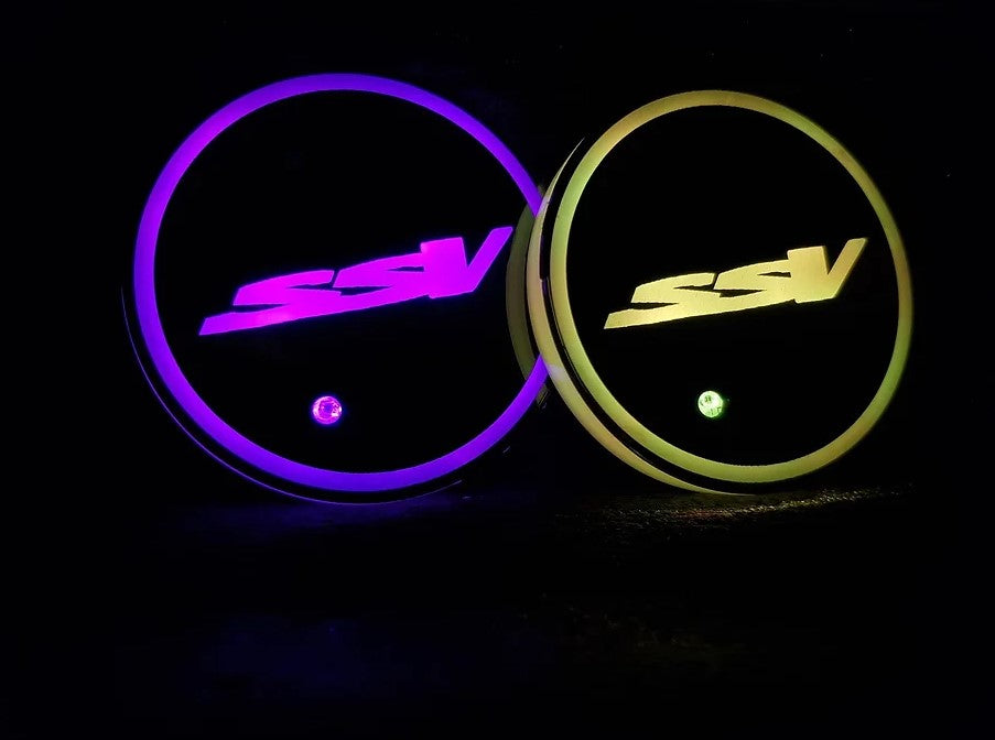 SSV RGB LED Cup Coasters - Dan's Custom Car Lights 
