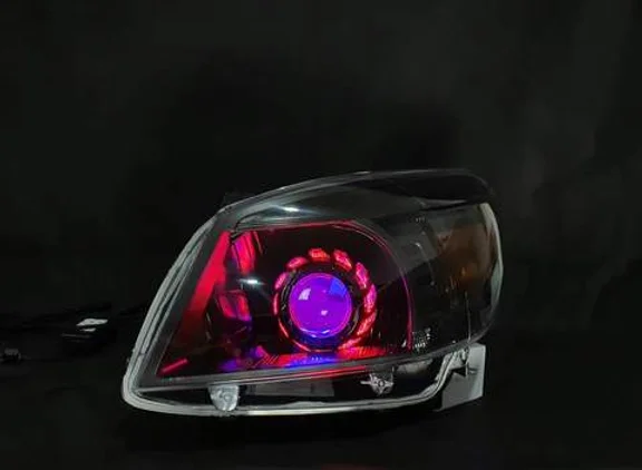 Ford RANGER PK Headlights with Projectors, Halo rings and Demon Eyes - Dan's Custom Car Lights 