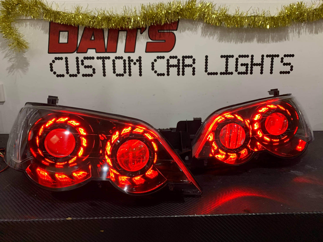 Ford Falcon BA XR6/XR8 Headlights with Projectors, RGB Halorings &Turbine Shroud - Dan's Custom Car Lights 
