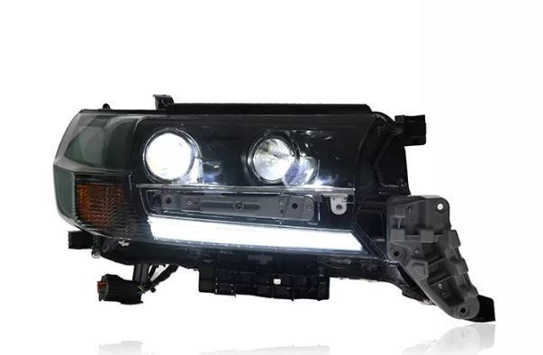 Toyota Landcruiser Black 2016-2021 Sequential Full LED Headlights - Dan's Custom Car Lights 