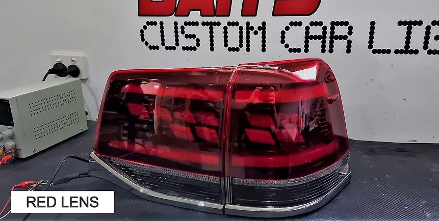 Toyota Landcruiser 200 Series Sequential Indicator Smoked or Red FULL LED Tail Lights - Dan's Custom Car Lights 